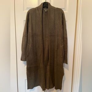 Barefoot Dreams CozyChic Lite Catalina Long Cardigan in Olive - Size XS
